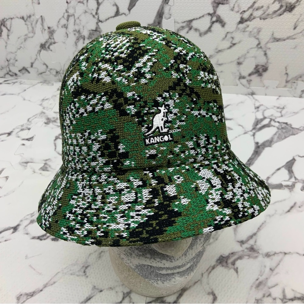 Kangol Carnival Green | White | Black | Olive Casual Bucket Hat